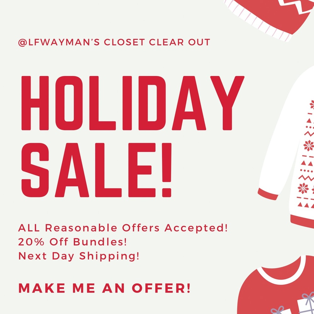 CLEAR THE CLOSET HOLIDAY SALE!